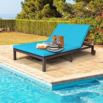 Double lounge deals chair outdoor